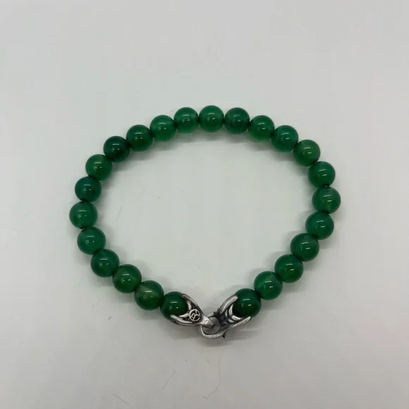David Yurman Green Onyx Spiritual bead bracelet 8mm - Picture 2 of 5